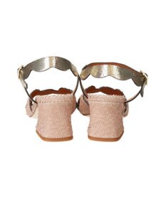 INTER-CHAUSSURES 【DUCCIO DEL DUCA】異素材コンビチャンキーヒールサンダル