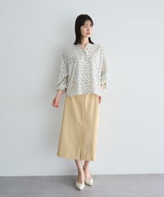 YECCA VECCA 2wayボリューム袖花柄ブラウス