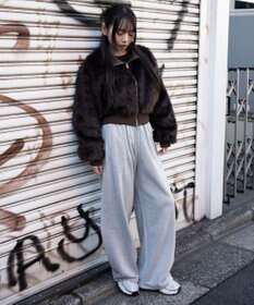 WEGO 【ウエストゴム/SMLサイズ展開】カーブデザインスウェットパンツ