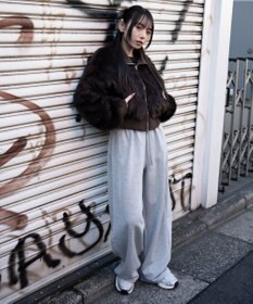 WEGO 【ウエストゴム/SMLサイズ展開】カーブデザインスウェットパンツ