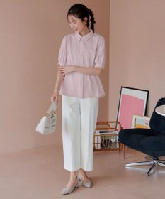 Tiaclasse L 【洗える】パフスリーブシャツブラウス