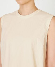 NAVE 【ReNAVE・洗える/撥水加工/接触冷感/UVケア/セットアップ】ナイロンタスラン ノースリブラウス