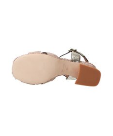 INTER-CHAUSSURES 【DUCCIO DEL DUCA】異素材コンビチャンキーヒールサンダル