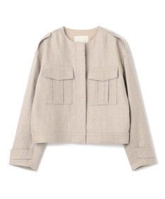 uncrave ヘリンボーン リネン ブルゾン（uncrave WHITE）