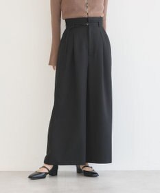 earth music&ecology ベルト付きワイドパンツ