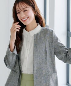 Tiaclasse L 【洗える】パフスリーブシャツブラウス