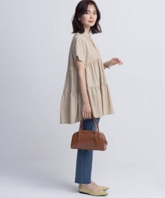 組曲 S スーパーライトストレッチティアード ブラウス