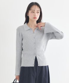 earth music&ecology レギュラーカラーニットカーディガン