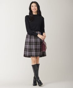 ANY SIS 【洗える】カシミヤブレンドパフ袖 ニット