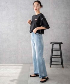 WEGO アウトステッチグラフィックショートT