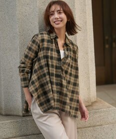 23区 S 【WEB&一部店舗限定】シアーコットン チェック シャツ