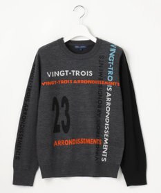 23区GOLF 【WOMEN】ロゴチェックジャガード　クルーネック ニット