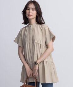 組曲 S スーパーライトストレッチティアード ブラウス