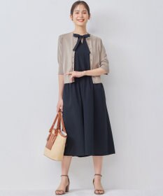 組曲 【洗える・6色展開】CANDYボタン 半袖カーディガン