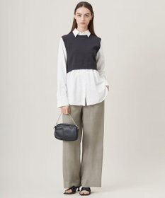 ICB L Vi/Ly/Liツイル ワイドストレートパンツ