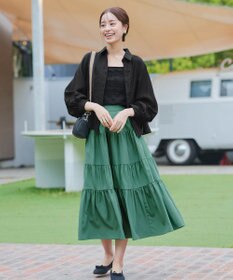 Tiaclasse 【洗える】スカラップニレースニットキャミソール