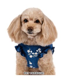 PET PARADISE ペットパラダイス デニムフリルハーネス Ｓ