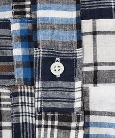 J.PRESS MEN パッチワーク プルオーバーシャツ