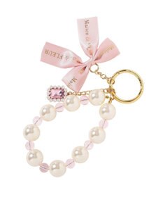 Maison de FLEUR ロゴリボンビッグパールビジューチャーム