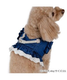 PET PARADISE ペットパラダイス デニムフリルハーネス Ｓ