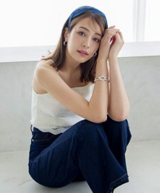 Tiaclasse 【洗える】スカラップニレースニットキャミソール