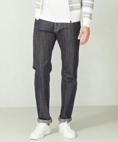 JOSEPH ABBOUD 【サスティナブル】ランダムストライプストレッチデニム