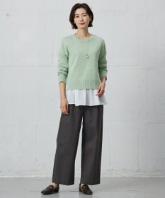 J.PRESS LADIES 【洗える】Reeves  Shine クルーネック ニット