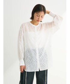 Green Parks ２ＷＡＹ　リーフジャガードシアーシャツ