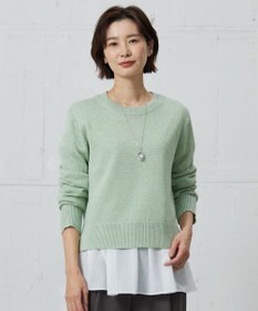J.PRESS LADIES 【洗える】Reeves  Shine クルーネック ニット