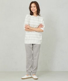 JOSEPH ABBOUD MOUNTAIN 【SPACE／UNISEX】OGコットンストレッチボーダー ニットTシャツ