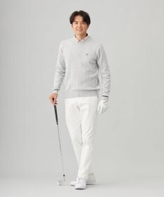 23区GOLF 【MEN】ウールブレンド カラーニット ラウンドから普段のお出かけや、お散歩まで◎