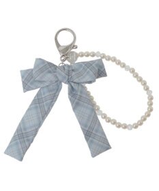 Maison de FLEUR チェックリボンパールチャーム