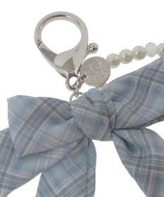 Maison de FLEUR チェックリボンパールチャーム
