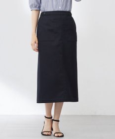 J.PRESS LADIES S 【洗える】シャンブレーサテン ナロー スカート