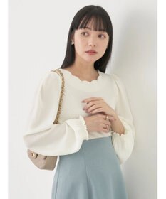 earth music&ecology スカラップビジュープルオーバー