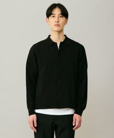 UNFILO MENS 【男女兼用】ソフトサーモ アンチピリングニット シャツ ブラック