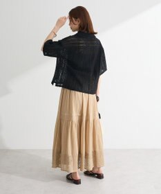 Green Parks インド綿 　衿付きレースシャツ