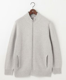 JOSEPH ABBOUD 【キングサイズ・25SS・洗える】バルキーニット ブルゾン ライトグレー系