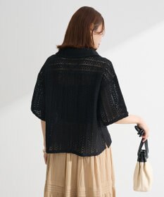 Green Parks インド綿 　衿付きレースシャツ