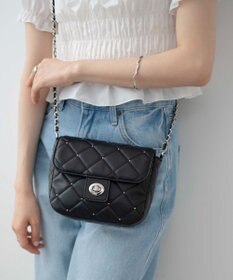 WEGO スタッズ付きキルティングショルダー