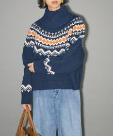 Green Parks ノルディック柄ジャガード織ニット