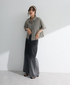 Green Parks インド綿 　衿付きレースシャツ