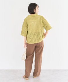 Green Parks インド綿 　衿付きレースシャツ