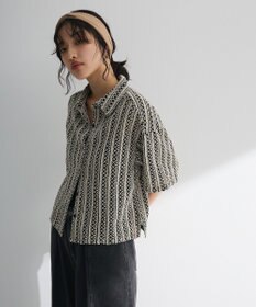 Green Parks インド綿 　衿付きレースシャツ