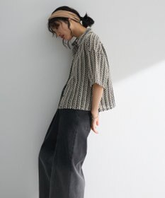 Green Parks インド綿 　衿付きレースシャツ