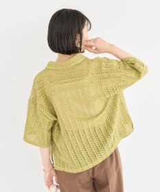 Green Parks インド綿 　衿付きレースシャツ