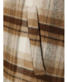 Green Parks ・ＥＬＥＮＣＡＲＥ　ＤＵＥ　シャギーチェックミドルコート