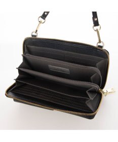 UNBILLION カシュカシュ cachecache / リールキー付きウォレットショルダーバッグ