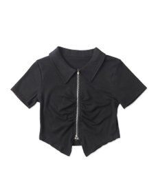 WEGO フロントギャザーWジップT