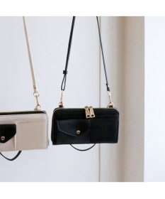 UNBILLION カシュカシュ cachecache / リールキー付きウォレットショルダーバッグ